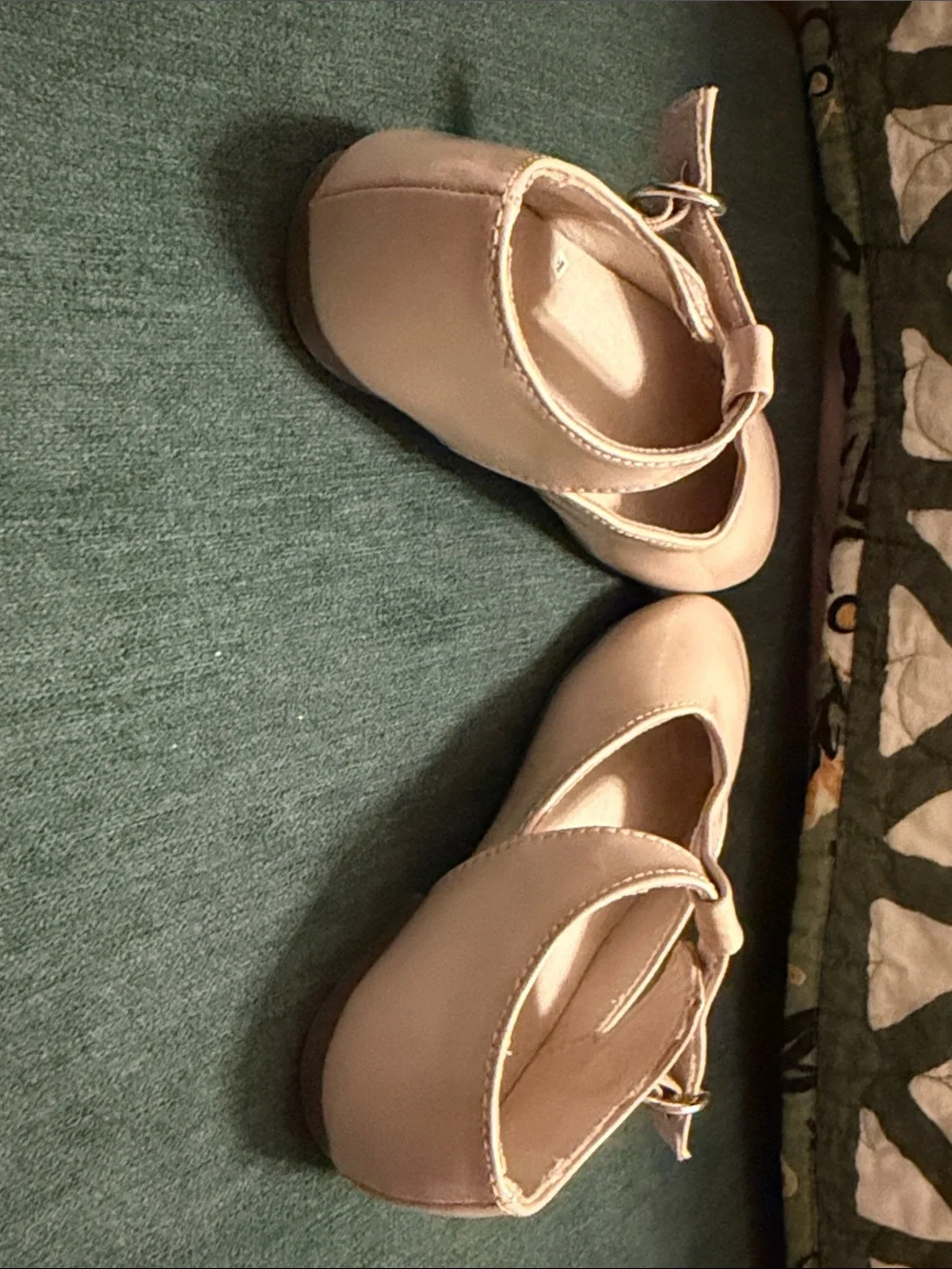 Zara Kids Cream T‑Strap Dress Shoes